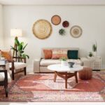 Home Decor - white and brown living room set