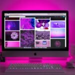 Room Lighting - Silver Imac Displaying Collage Photos