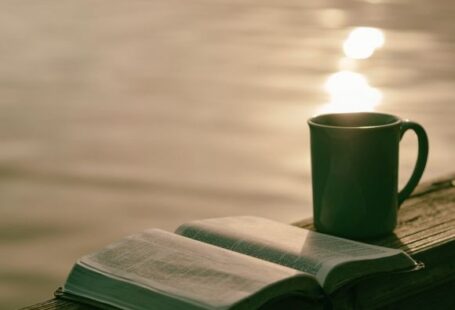 Cozy Reading Nook - green ceramic mug beside book