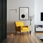 Gallery Wall Home - brown wooden framed yellow padded chair
