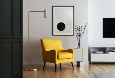 Gallery Wall Home - brown wooden framed yellow padded chair