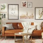 Home Decor - brown wooden framed white padded armchair
