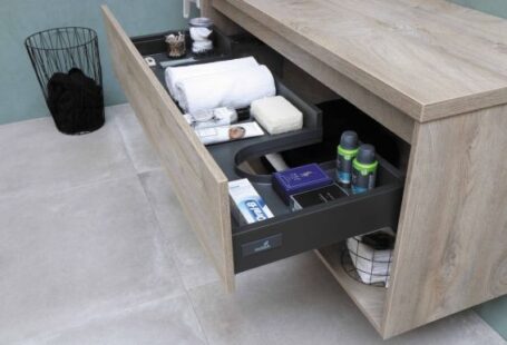 Bathroom Storage - white plastic bottle on brown wooden table