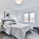 Bedroom - white bed linen on bed