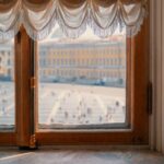 Windows Curtain - an open window with a view of a palace