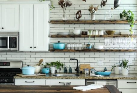 Kitchen Accessories - brown wooden shelf