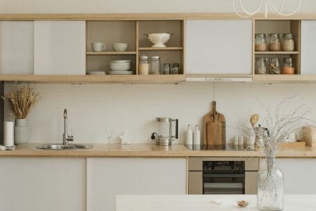 Interior Design - White Dining Table and Chairs in a Kitchen