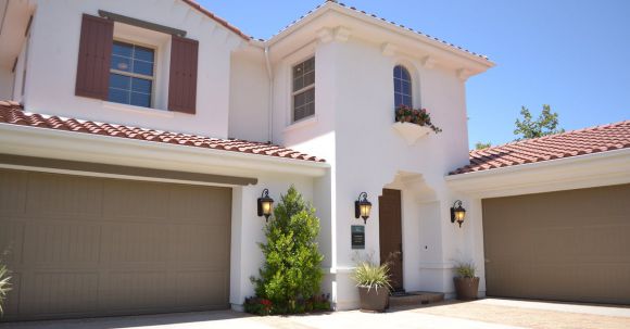 Real Estate - White Concrete 2-storey House