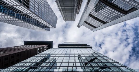 Real Estate - Worms Eye View of High Rise Building