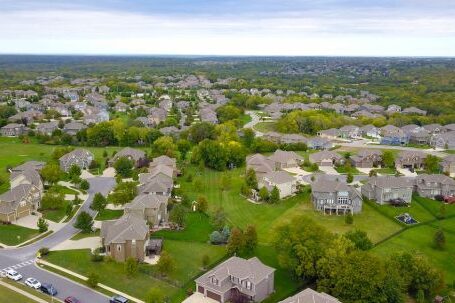 Real Estate - Aerial Photography of Gray Houses