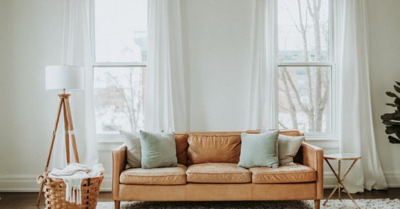Interior Design - White and Brown Sofa Chair Near White Window Curtain