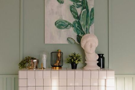 Interior Design - A Tiled Wall Recess with Decorations