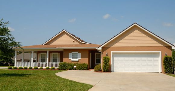Real Estate - White Roll-up Door