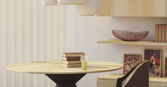 Interior Design - Round Beige and Brown Wooden Table and Chair