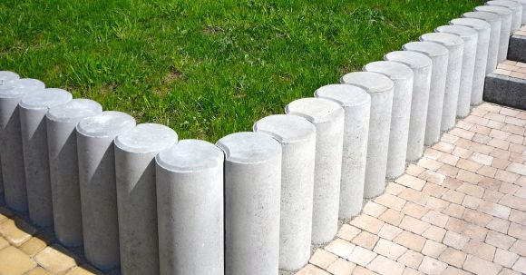 Landscaping - Gray Concrete Bollards