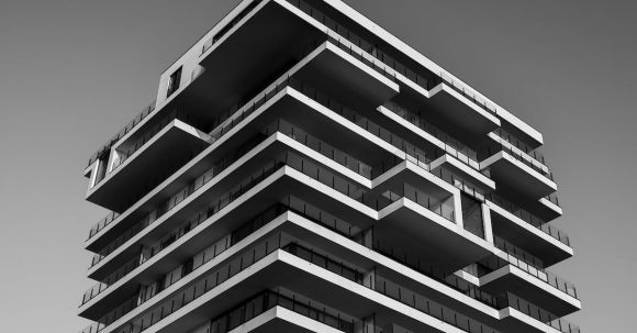 Architecture - Grayscale Photo of Concrete Building