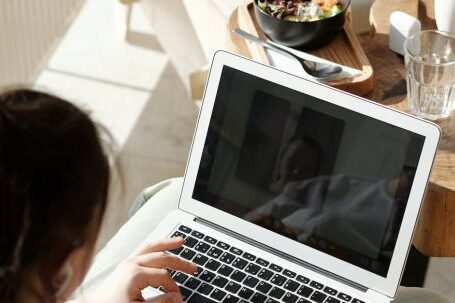 Home Workspace - Woman Working at Home