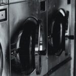 Washing Machine - Grayscale Photo of Washing Machine