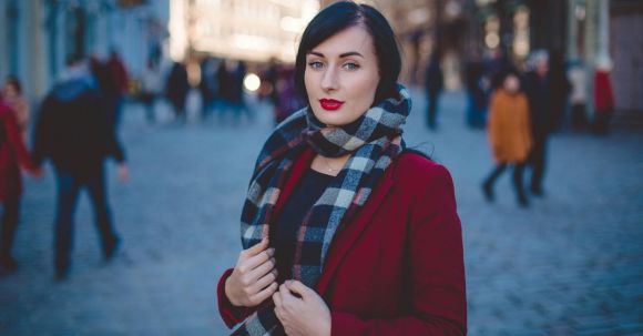 Urban Landscapes - Woman Wearing Red Jacket