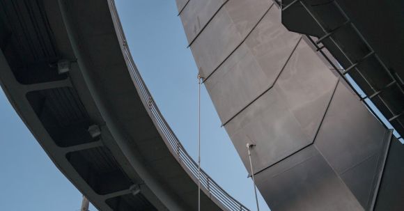 Contemporary Architecture - People Walking on Steps at a Contemporary Structure