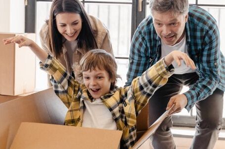 New Home - Kid Having Fun inside the Box