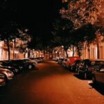 Neighborhood - Assorted Cars Parking on Street during Nighttime