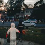 Neighborhood - Group of Children in Halloween Costumes
