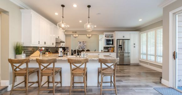 Kitchen - Four Brown Wooden Chairs