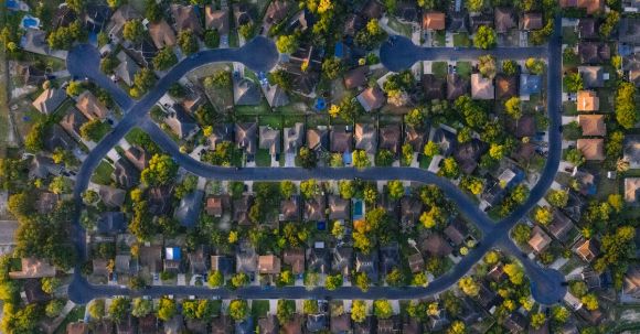 Neighborhood - Bird's Eye View Of Houses