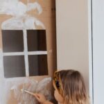 Room Renovation - Girl Painting Cardboard House