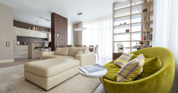 Luxury Properties - Stylish design of contemporary living room