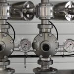 Plumbing - Metal Pippings with Pressure Gauge