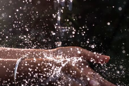 Water - Human Hand Under Pouring Water