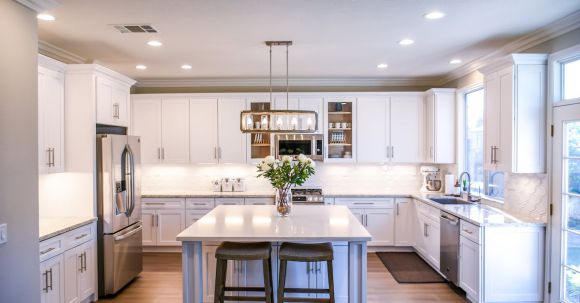 New Home - White Wooden Cupboards