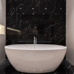 Luxury Properties - Interior of modern bathroom in apartment