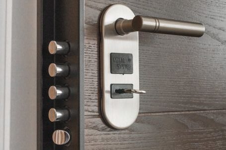 Home Security - Deadlock With Key on Hole