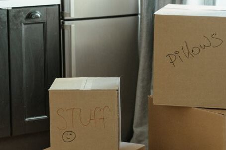 New Home - Brown Cardboard Boxes on White Wooden Cabinet