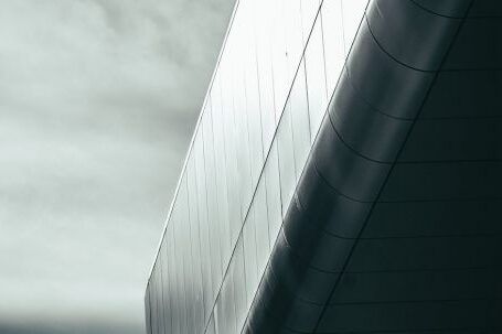 Contemporary Architecture - Monochrome Steel Blue Photo of Contemporary High Rise Building